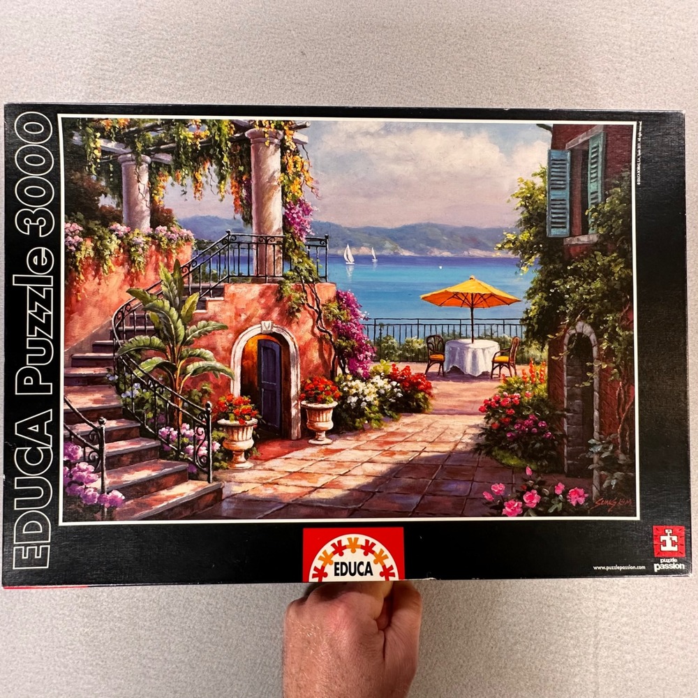 Educa 3000 Piece Jigsaw Puzzle Tuscan Terrace Sung‎ Kim 14823 Toscana RARE!